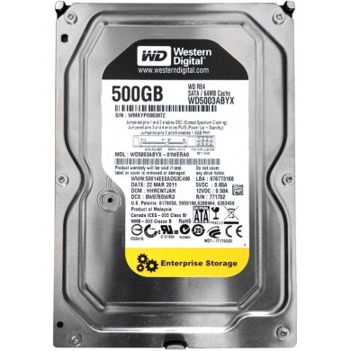 3.5” HDD Western Digital WD5003ABYX Enterprise Storage RE4/ 500GB/ 7200rpm/ 64MB/ SATAII 3.5” HDD Western Digital WD5003ABYX Enterprise Storage RE4/ 500GB/ 7200rpm/ 64MB/ SATAII