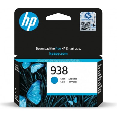 HP 938 (4S6X5PE) Cyan Original Ink Cartridge  for HP OfficeJet Pro 9125e, 9135e, 9720, 9730, HP OFFICEJET PRO 9120 ALL-IN-ONE SERIES, 800 p.