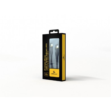 Cablu Type-C - Type-C Cablexpert CC-USB2S-CMCM-1.5M-BK / 1.5 m/  Black