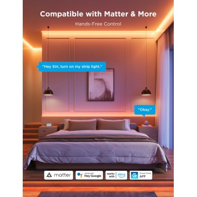 Banda de lumina GOVEE RGBICW COB Strip Light Pro 3m, White Banda de lumina GOVEE RGBICW COB Strip Light Pro 3m, White