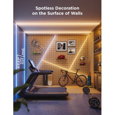 Banda de lumina GOVEE RGBICW COB Strip Light Pro 3m, White Banda de lumina GOVEE RGBICW COB Strip Light Pro 3m, White