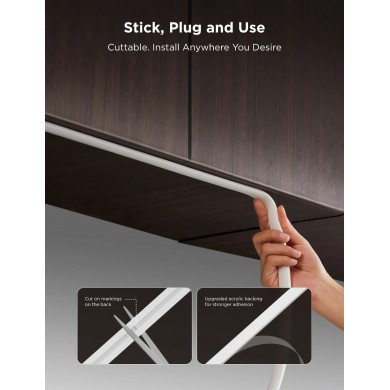 Banda de lumina GOVEE RGBICW COB Strip Light Pro 3m, White Banda de lumina GOVEE RGBICW COB Strip Light Pro 3m, White