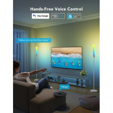 lampa de podea GOVEE RGBICW Cylinder Floor Lamp, Wi-Fi + BT, Multicolor + Extra White LEDs lampa de podea GOVEE RGBICW Cylinder Floor Lamp, Wi-Fi + BT, Multicolor + Extra White LEDs