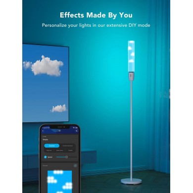 lampa de podea GOVEE RGBICW Cylinder Floor Lamp, Wi-Fi + BT, Multicolor + Extra White LEDs lampa de podea GOVEE RGBICW Cylinder Floor Lamp, Wi-Fi + BT, Multicolor + Extra White LEDs