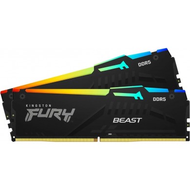 Memorie operativa Kingston FURY Beast RGB EXPO DDR5 5200MHz 16GB (Kit of 2*8GB)