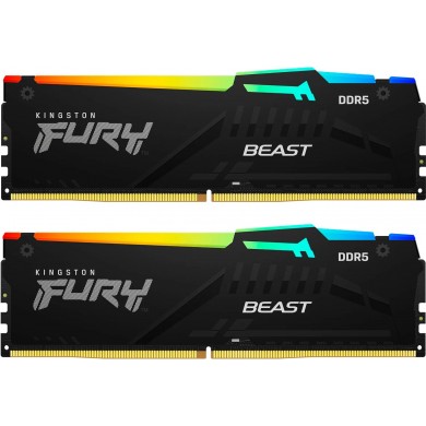 Memorie operativa Kingston FURY&reg; Beast DDR5 RGB 6000 MHz 16GB (Kit of 2*8GB)