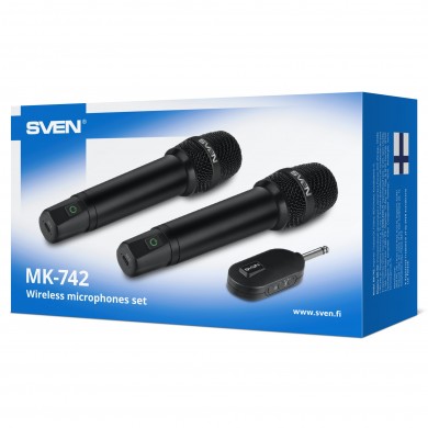 Set de doua microfoane wireless SVEN MK-742 / Wireless / Black