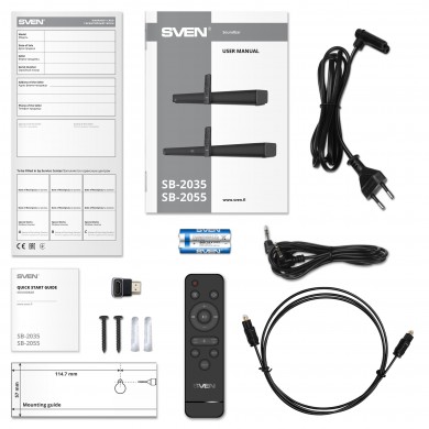 Soundbar pentru TV SVEN SB-2055 Black  / 80W RMS / Bluetooth