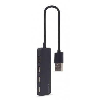 USB Hub Gembird UHB-U2P4-06 / 4 x USB 2.0 / 30 cm cable / black