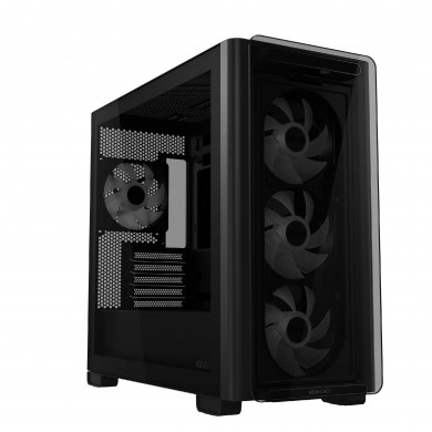 Carcasa ASUS A23 PLUS TG ARGB/ w/oPSU / 4x120mm ARGB fans/ mATX / Black