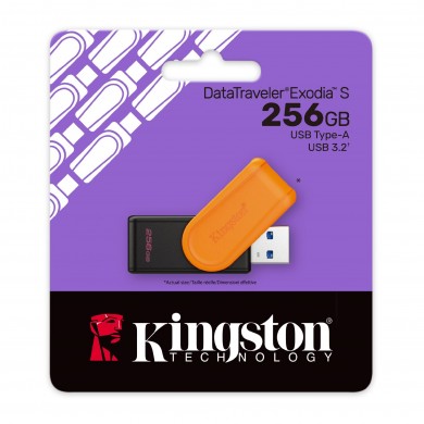 Flash Drive USB Kingston DataTraveler Exodia S / 256GB / 100 MByte/s