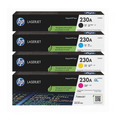 HP 230A Cyan Toner 1,800 pages for  HP Color LaserJet Pro 4203dn, HP Color LaserJet Pro 4203dw, HP LaserJet Pro MFP 4303dw, HP LaserJet Pro MFP 4303fdn, HP LaserJet Pro MFP 4303fdw