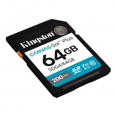 Card de memorie SD 64GB Kingston Canvas Go! Plus G4, 200/160MB/s