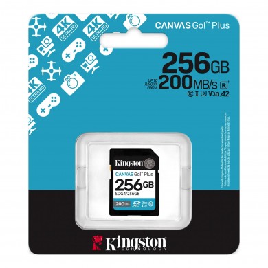 Card de memorie SD 256GB Kingston Canvas Go! Plus G4, 200/160MB/s
