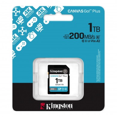 Card de memorie SD 1TB Kingston Canvas Go! Plus G4, 200/160Mbps