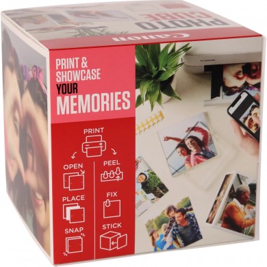 Cub foto si rama Canon Photo Cube Creative Pack - PP-201 5x5&rdquo; Hartie Foto Plus Glossy II (40 file) + Rama Foto