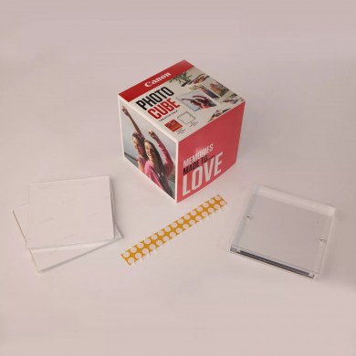 Cub foto si rama Canon Photo Cube Creative Pack - PP-201 5x5&rdquo; Hartie Foto Plus Glossy II (40 file) + Rama Foto