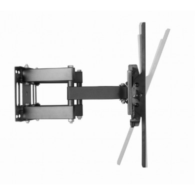 Full-motion TV-Wall Mount for 32 -55”- Gembird ”WM-55ST-04”, allows up to 60 degrees swivel and 20 degrees tilting, max. 35 kg, Distance to wall: 78 - 400 mm, max. VESA 400 x 400, Black