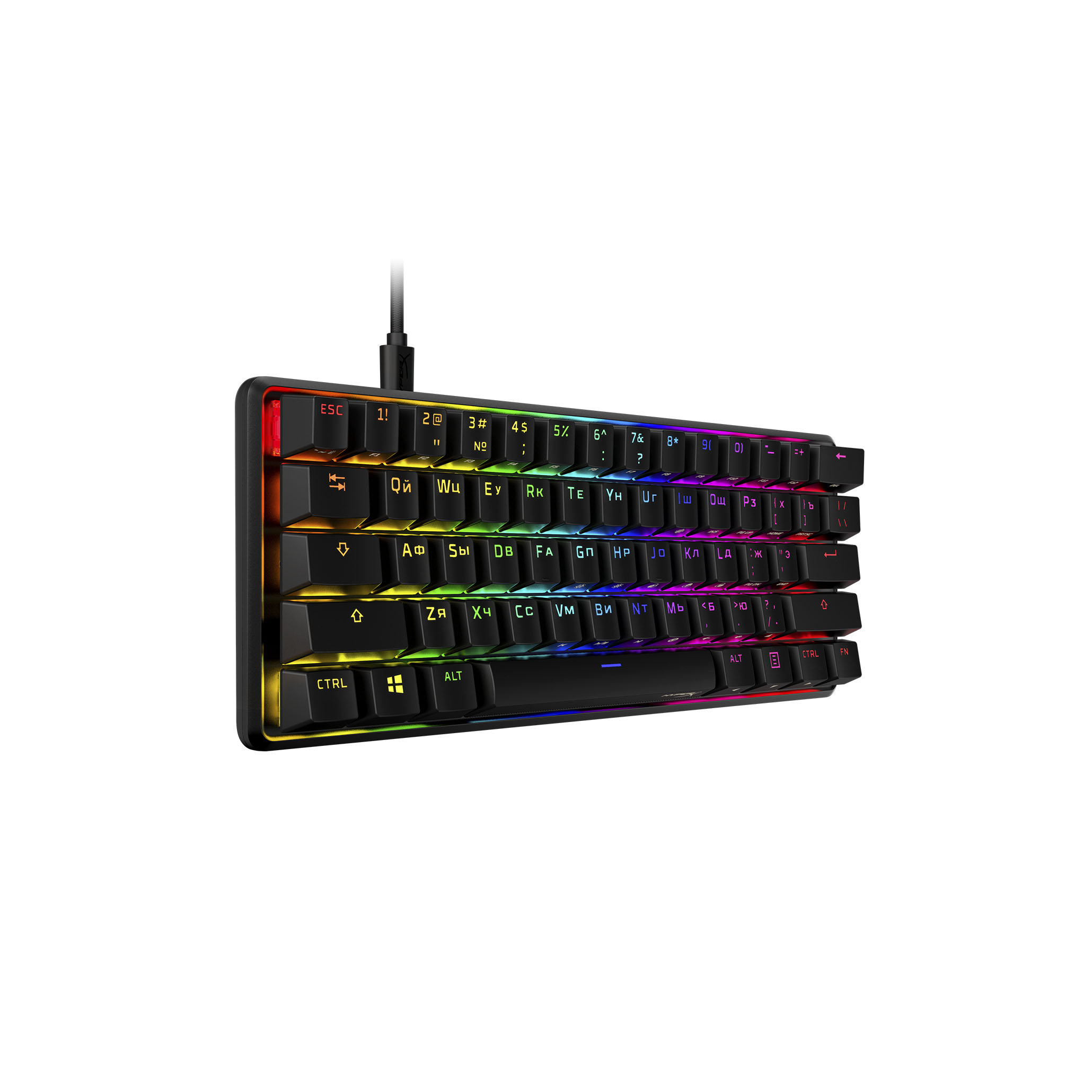 Tastatura HYPERX Alloy Origins 60 RGB, HyperX Red key switch, [HKBO1S-RB-RU/G]